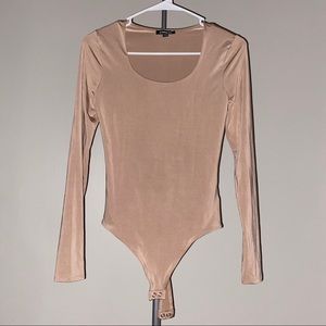 Express Body Contour Scoop Neck Double Layer Thong Bodysuit NWOT